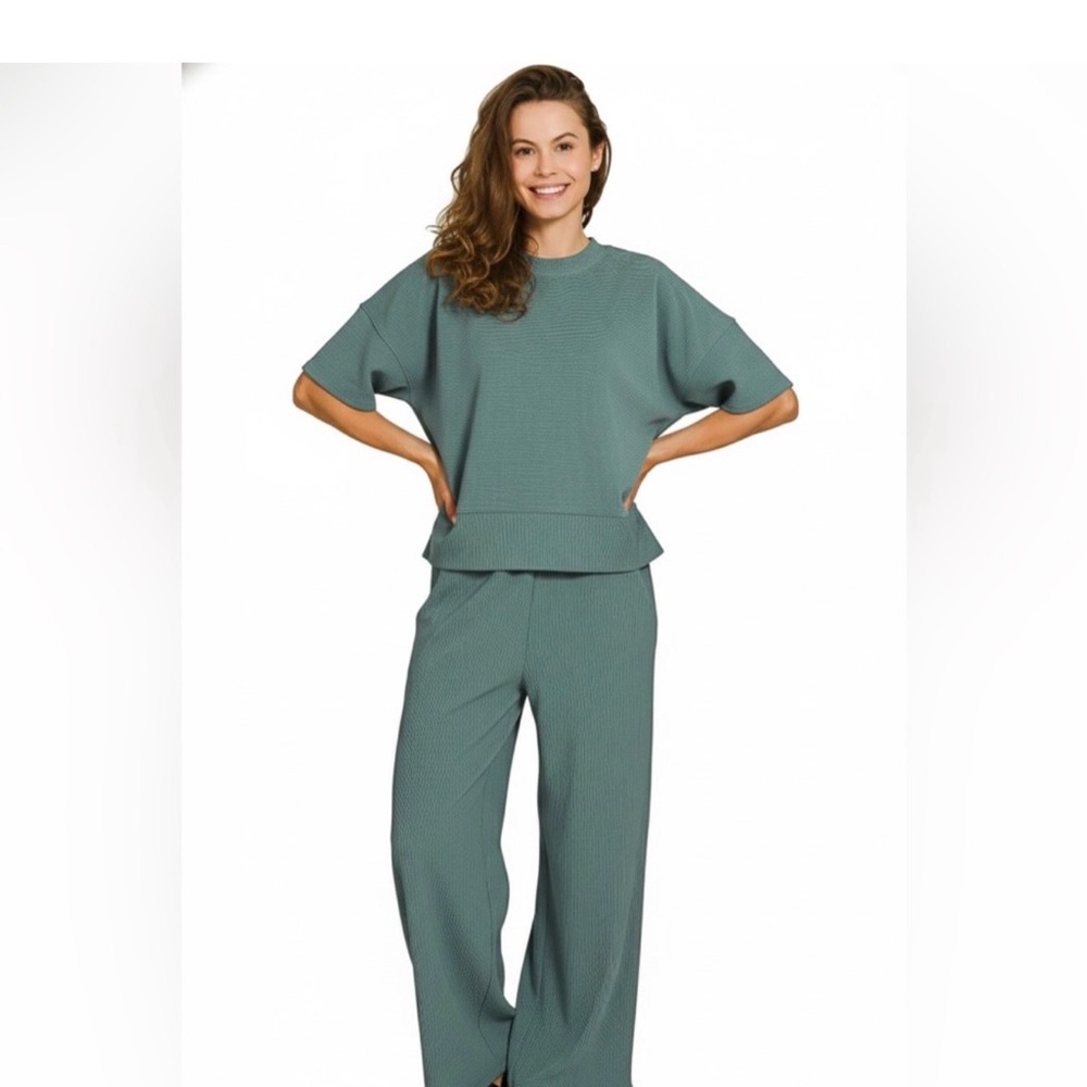 Set Ribbed Pants & Top